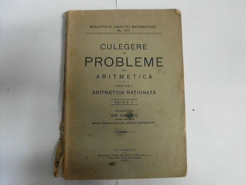 CULEGERE DE PROBLEME DE ARITMETICA RATIONALA                                              ...